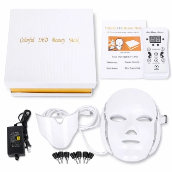 Maska LED do terapii światłem RD7 na twarz i szyję